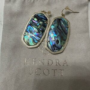 Kendra Scott Abalone Shell Earrings with Gold Accents